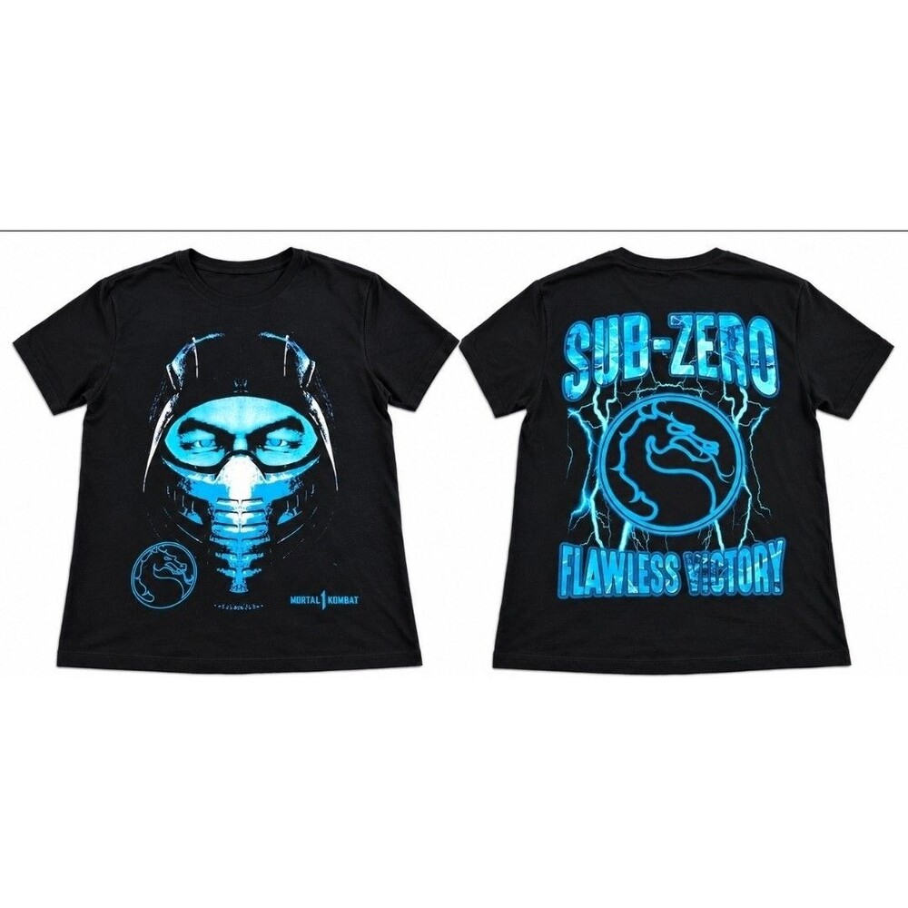 Mens Mortal Kombat 1 Sub Zero Flawless Victory T Shirt Black Medium